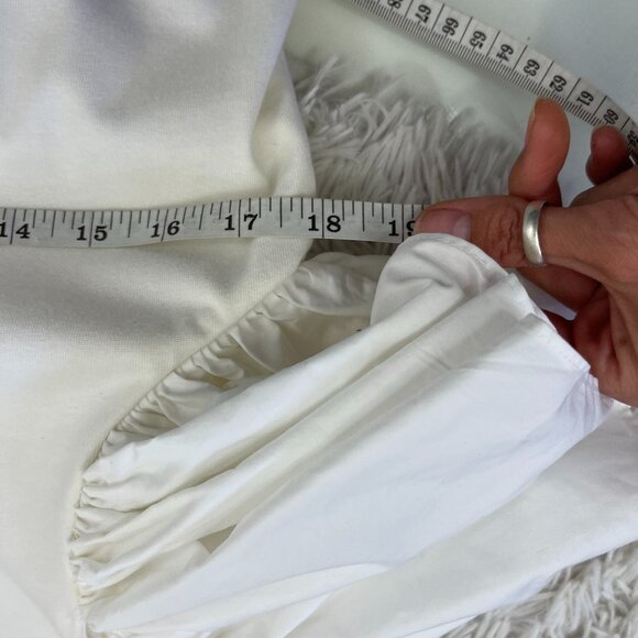 Alexander McQueen Women's White Asymmetric Ruffle Drop Waist Mini Dress Size 40 - Picture 8 of 10